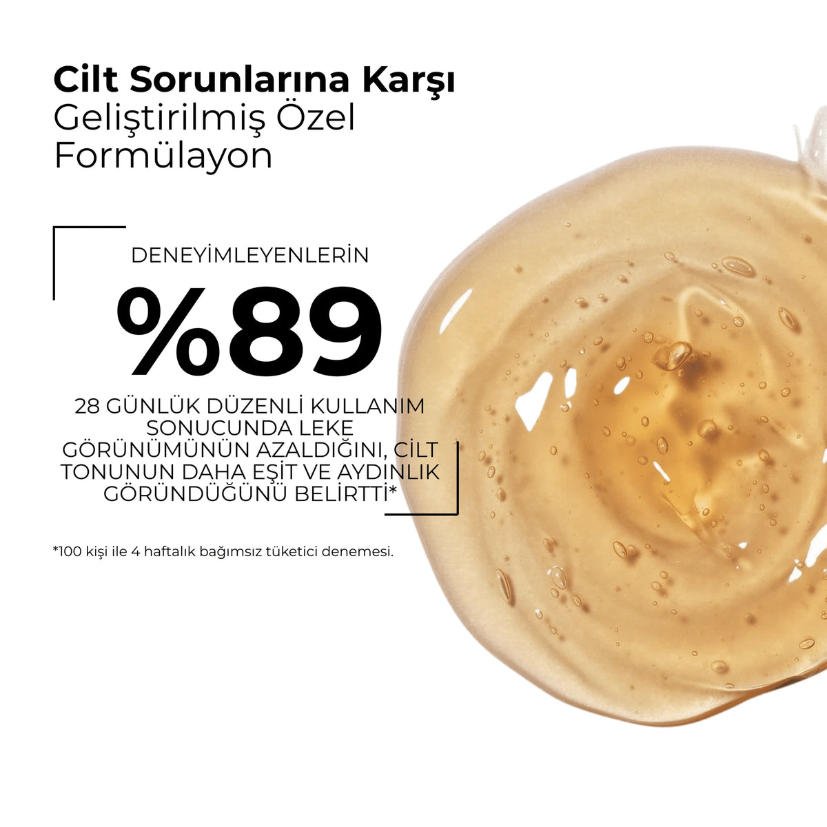 Antioxidant Serum dokusu ve tüketici deneyimi görseli