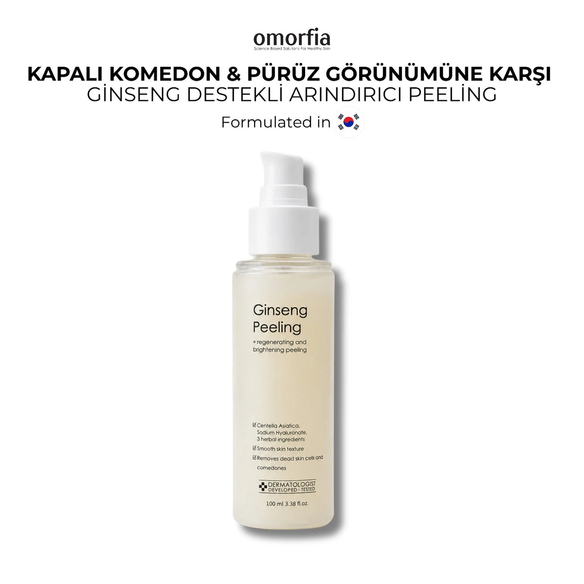 Omorfia Ginseng Peeling 100 ml peeling jel şişesi